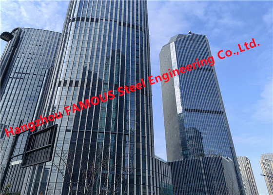 چین ساختمان تجاری مرتفع نمای شیشه ای عایق لمینت کرتین وال تامین کننده