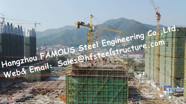 چین اسکلت سازه ای با قاب جلویی ساختمان های فولادی پیشرفته تحت پوشش سرامیک گالوانیزه تامین کننده