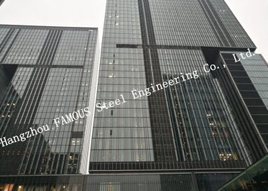 چین دیوار شیشه ای دو جداره شیشه ای پرده دیوار دیوار چند طبقه ساختمان فولاد برای کسب و کار بازار تامین کننده