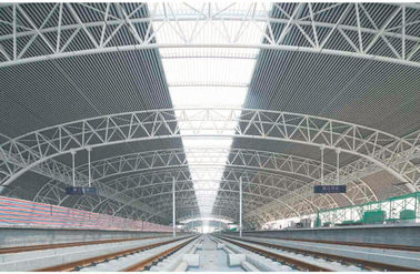 چین پیش ساخته ساخته شده مدرن ساختمان های صنعتی فولاد، گسترده ای از ایستگاه راه آهن لوله تراس تامین کننده