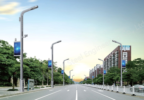 چین زیرساخت 5G قطب روشنایی خیابانی LED یکپارچه هوشمند All In One ضد آب تامین کننده
