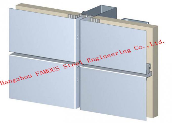 دیوار پرده ای آلومینیومی استاندارد فلزی انگلیس برای دفتر تجاری 0
