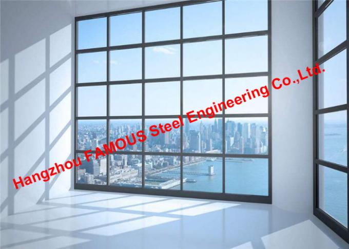 دیوار پرده شیشه ای چند لایه عایق حرارتی استاندارد انگلیس-اتحادیه اروپا-ایالات متحده استرالیا برای ساختمان تجاری 0