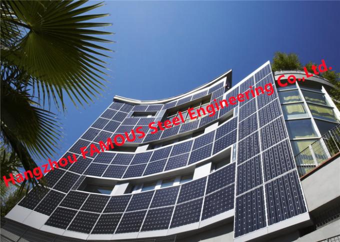 سیستم یکپارچه ماژول های فتوولتائیک ساختمان دیوار پرده شیشه ای BIPV با انرژی خورشیدی 0