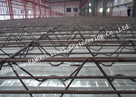 چین 0.8 - 1.5 میلی متر عرشه فلزی راه راه عرشه میله فولادی تقویت شده خرپا ساخت دال تامین کننده