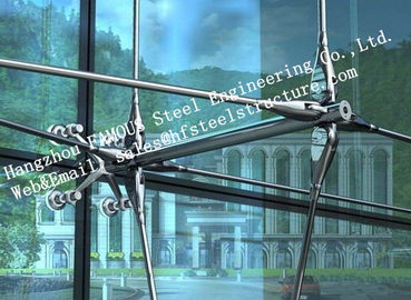 چین فولاد ضد زنگ فولاد به طور کامل عنکبوت نصب بدون قاب شیشه ای دیوار برای نمایشگاه تامین کننده