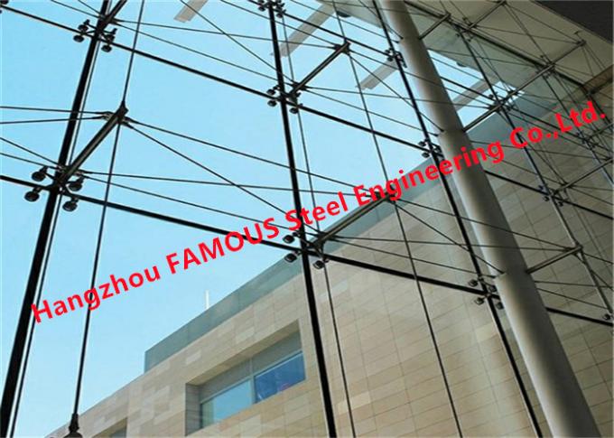 ساختمانهای عنکبوتی لعابدار ثابت با ساختار فولادی شیشه ای شیشه ای 0